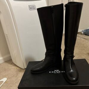 Coach Black Essex Leather Boots